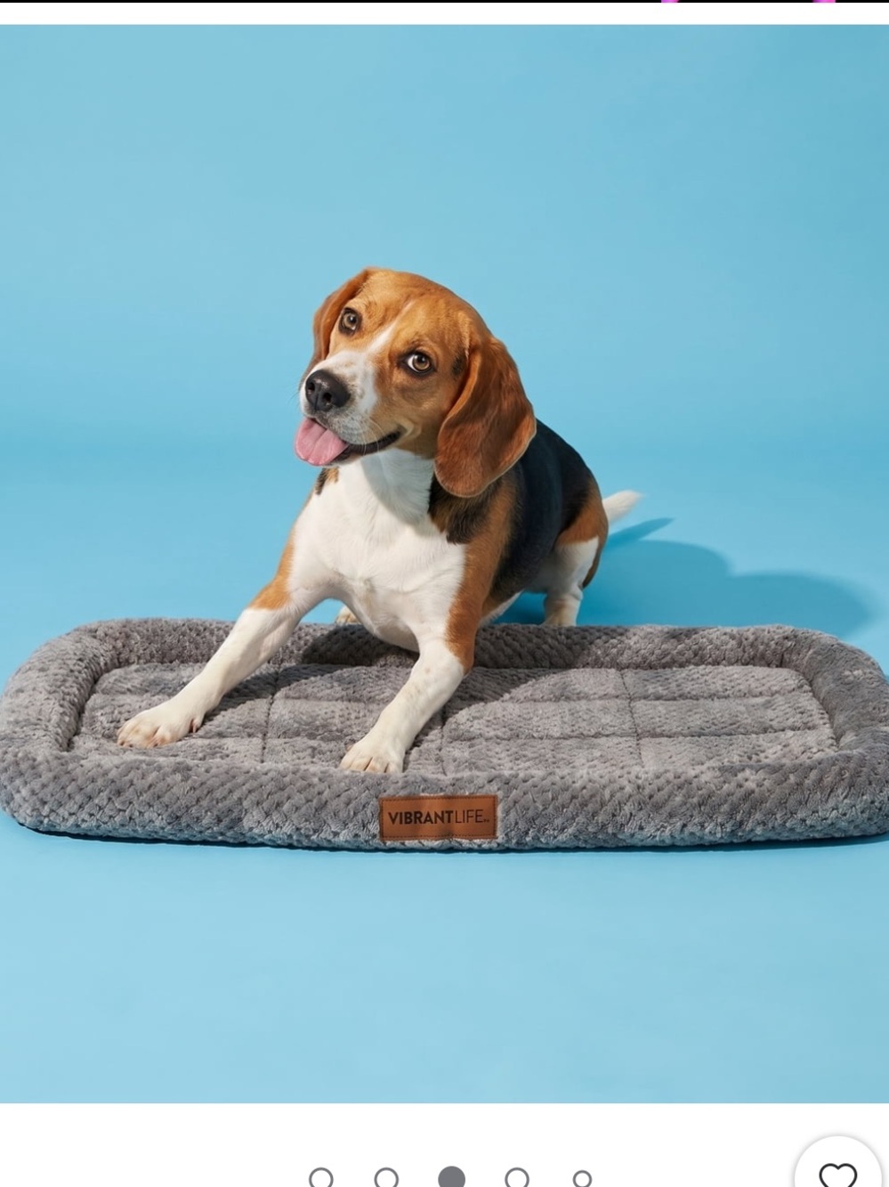 Vibrant Life Cozy Luxe Gray Quilted Plush Pet Crate Mat 34x22 Inch NWOT